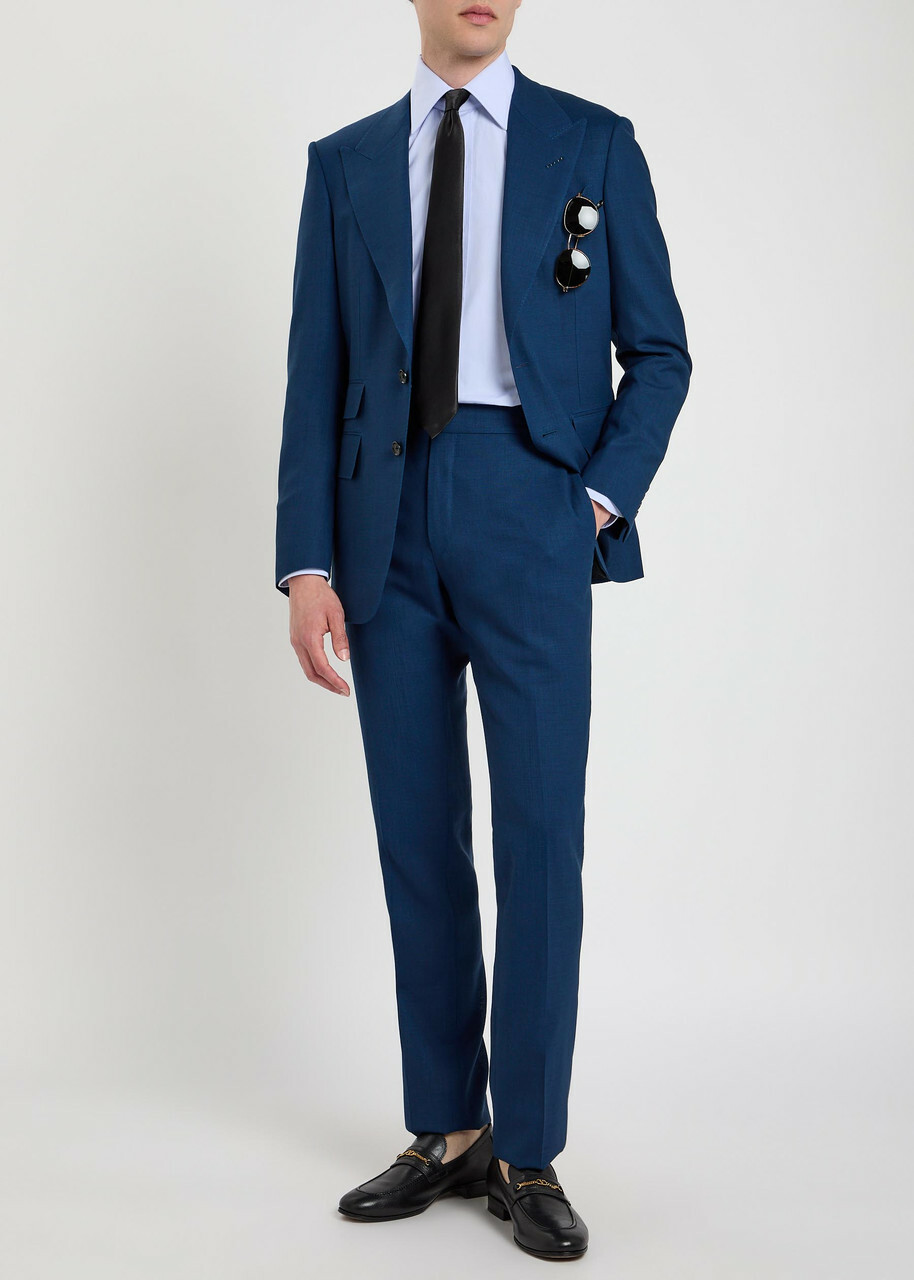 Tom Ford Slim-fit Cotton Shirt Blue