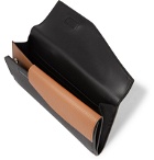 Smythson - Colour-Block Full-Grain Leather Travel Wallet - Brown