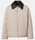Bottega Veneta Intrecciato leather-trimmed down jacket