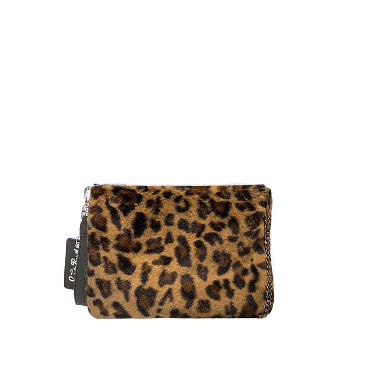 Photo: MC2 Saint Barth Parisienne Wooly Cross-body Pouch Bag With Animalier Print