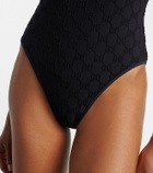 Gucci GG terry-trimmed jersey swimsuit