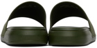 Alexander McQueen Green Logo Pool Slides