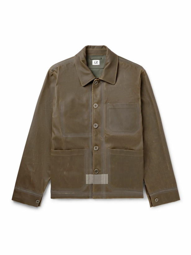 Photo: C.P. Company - Toob Distressed Coated-Cotton Jacket - Green
