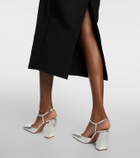 Area Claw embellished jersey midi dress