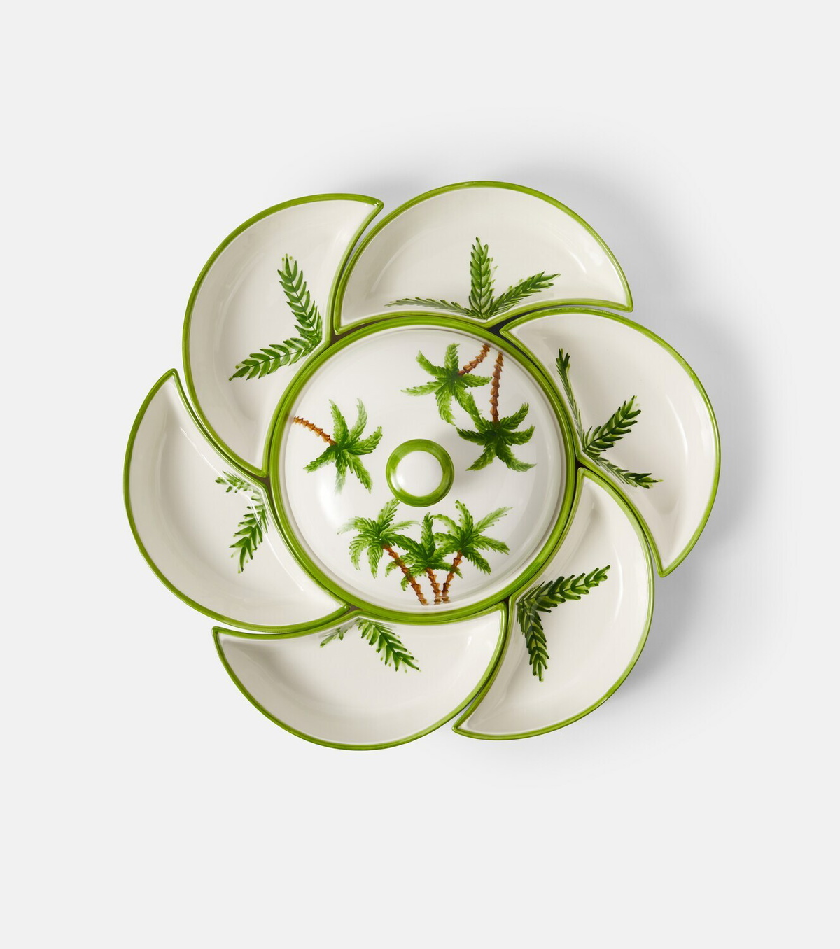 Les-Ottomans Palm ceramic tray set