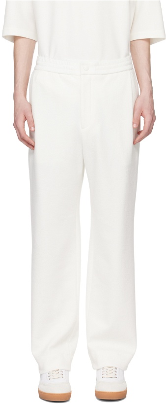 Photo: Solid Homme White Drawstring Trousers