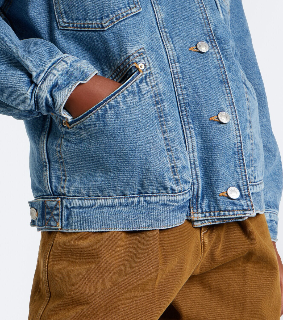 Isabel Marant Pimia fleece-trimmed denim jacket