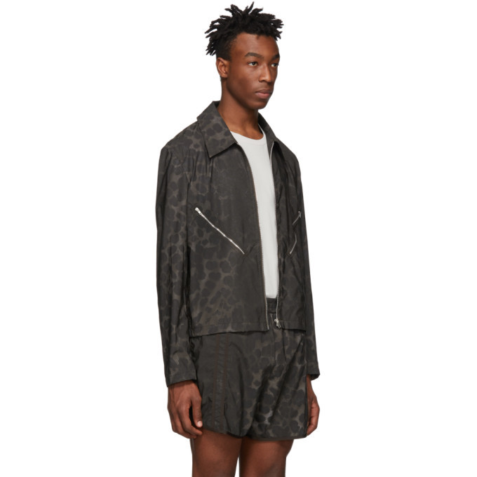 Helmut Lang Brown Reflective Leopard Jacket Helmut Lang