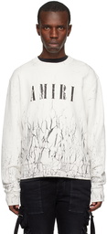 AMIRI White Cracked Sweatshirt