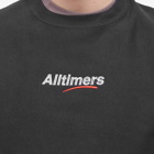Alltimers Men's Mini Estate Embroidered Crew Sweat in Black