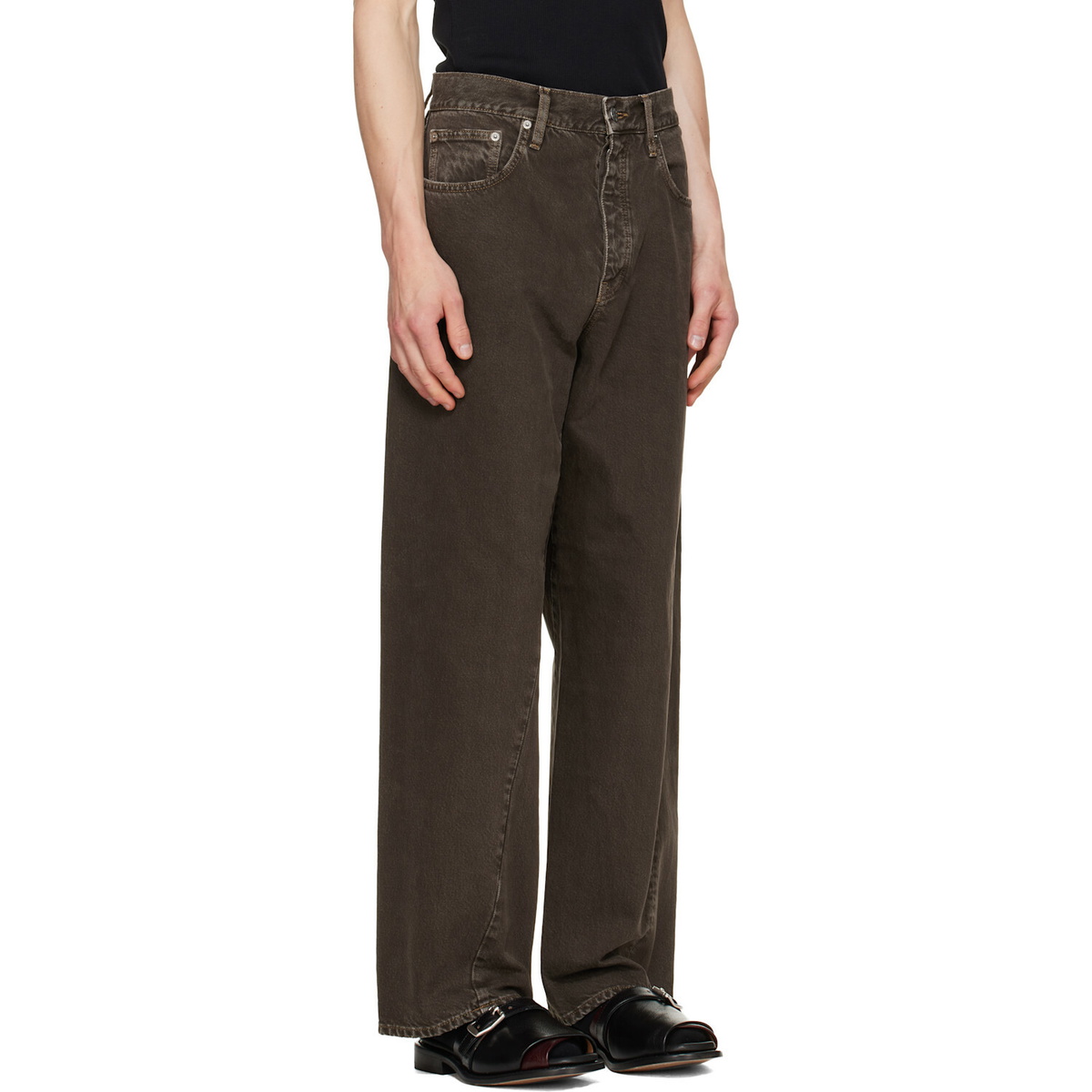 Sunflower Brown Wide Twist Jeans