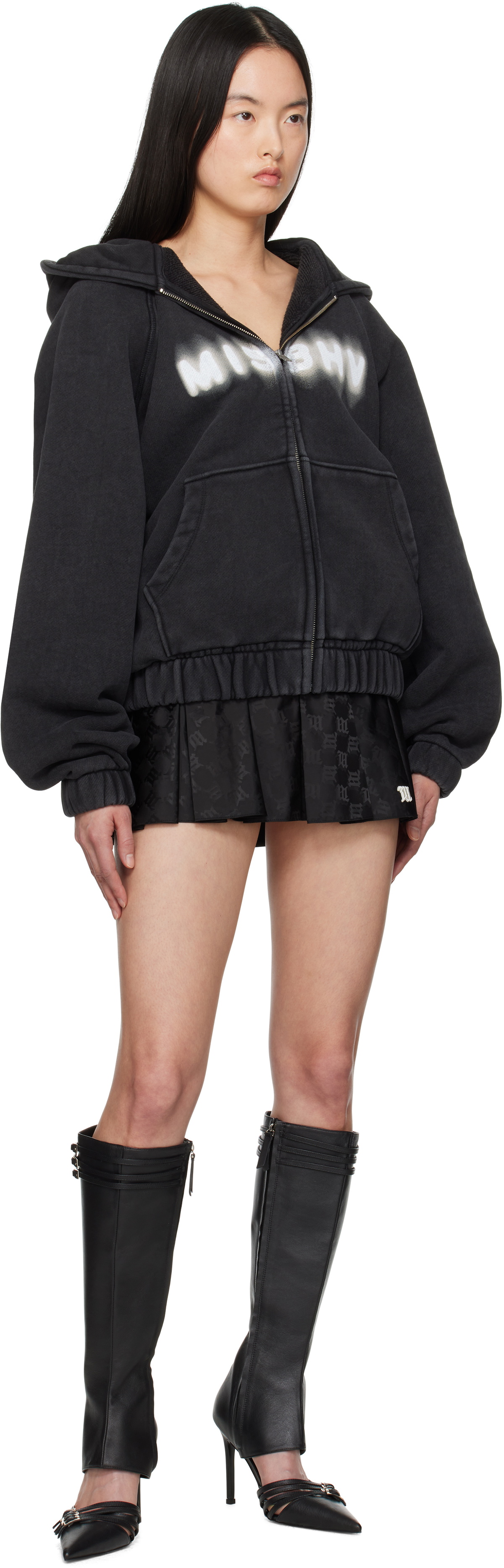 MISBHV Black Logo Community Zipped Hoodie