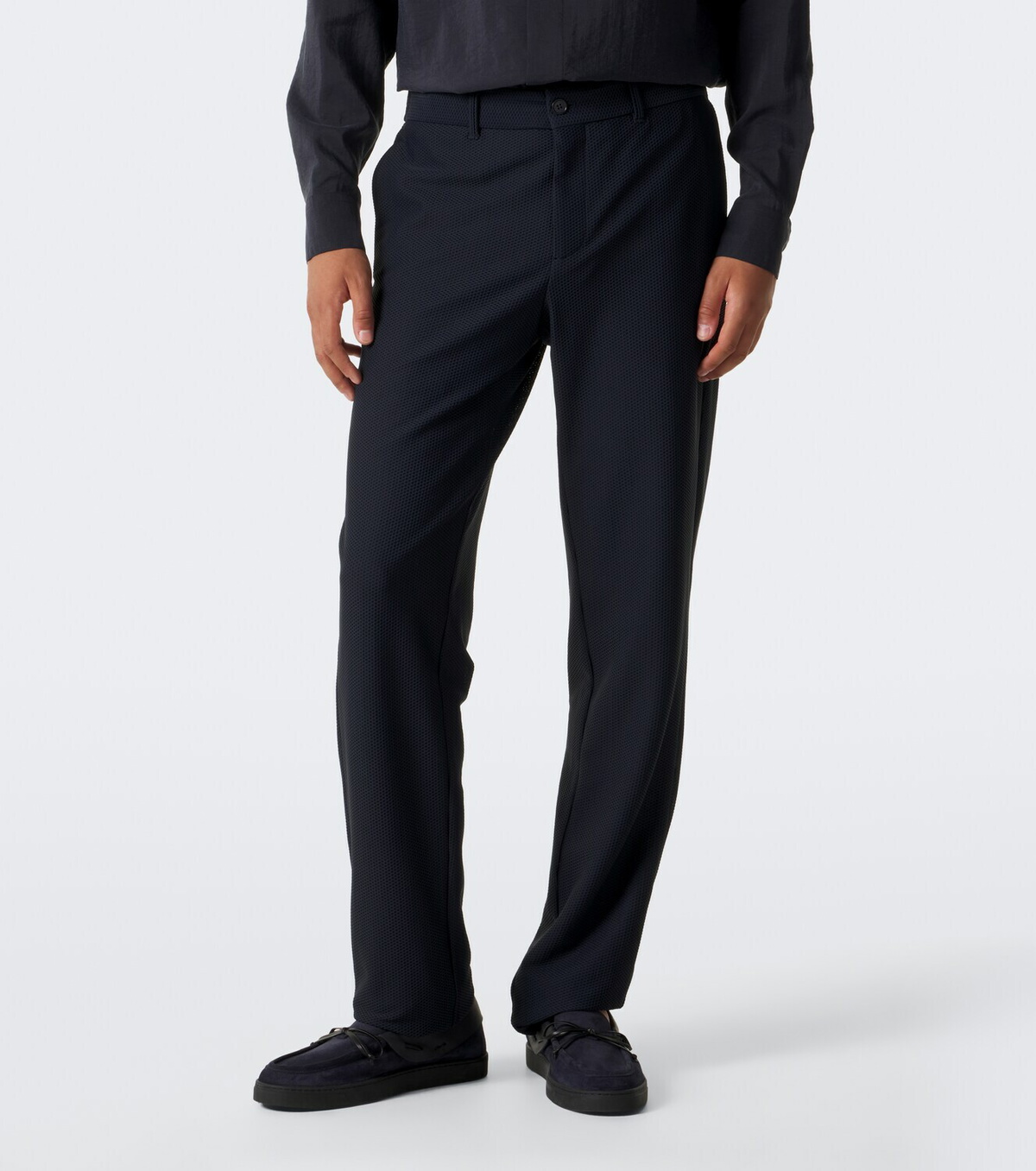 Giorgio Armani Waffle-knit straight pants
