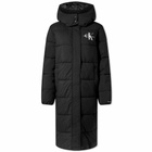Calvin Klein Women's Long Puffer coat in Black