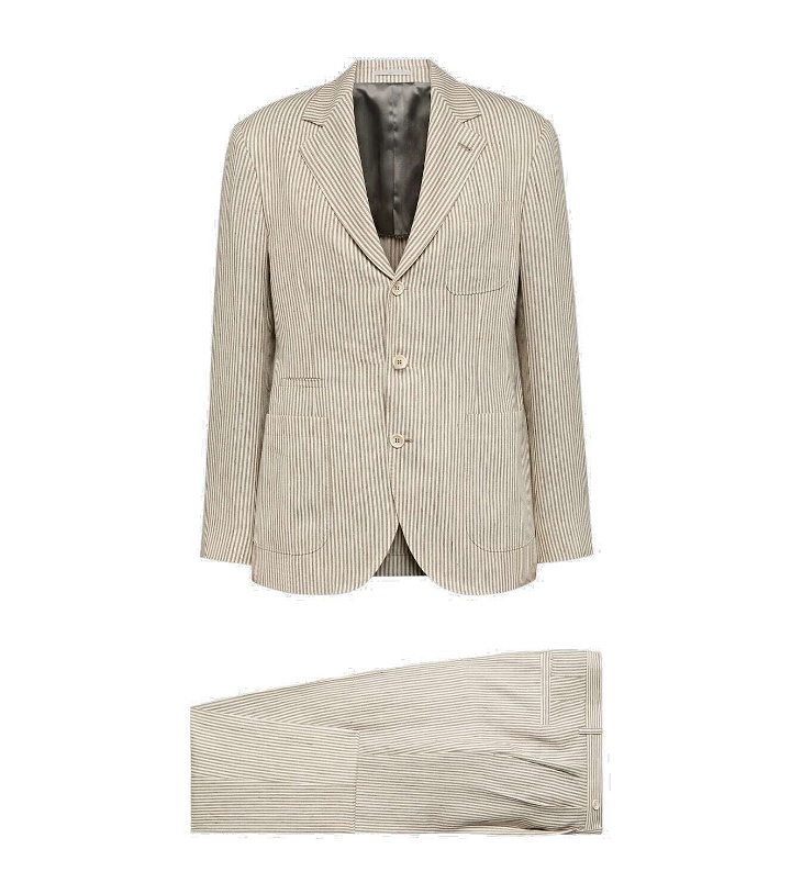 Photo: Brunello Cucinelli Striped linen and wool suit