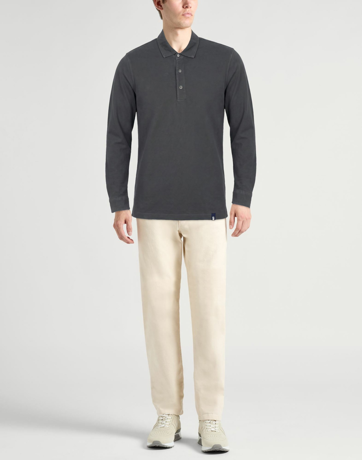 Drumohr Mens Polo shirt in Gunmetal