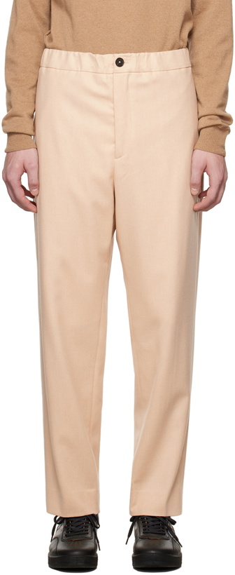 Photo: Jil Sander Beige Elasticized Waistband Trousers