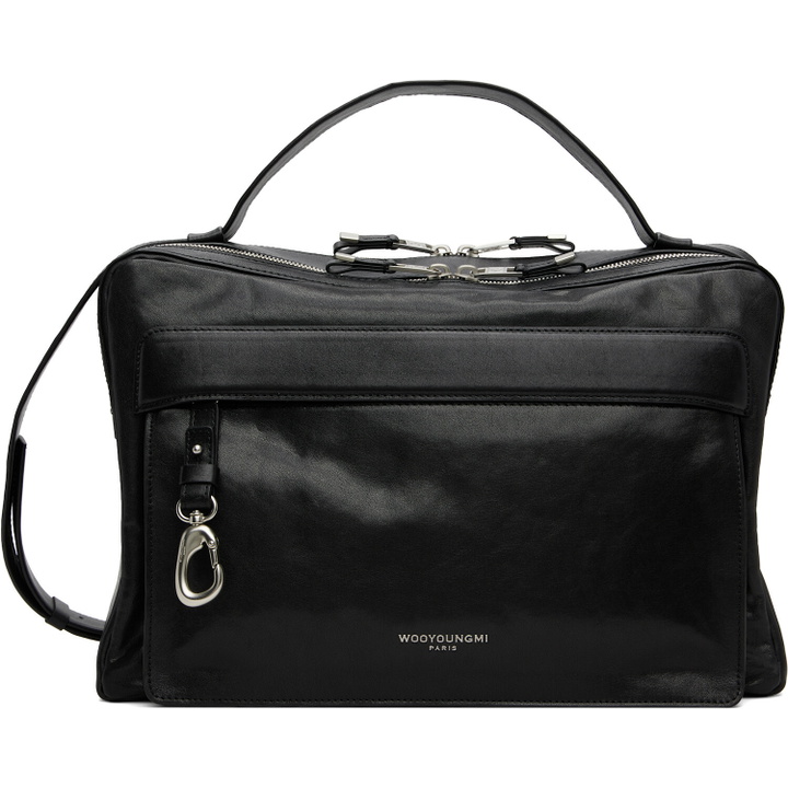 Photo: WOOYOUNGMI Black Leather Crossbody Bag
