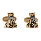 Paul Smith Gold and Silver Money Bag Cufflinks
