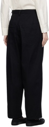 Y's Black Single-Pleated Trouser