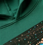 Pasadena Leisure Club - Triple Crown Printed Fleece-Back Cotton-Jersey Hoodie - Green