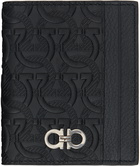 Ferragamo Black Gancini Credit Card Holder