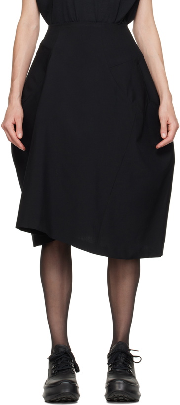 Photo: Comme des Garçons Black Paneled Midi Skirt