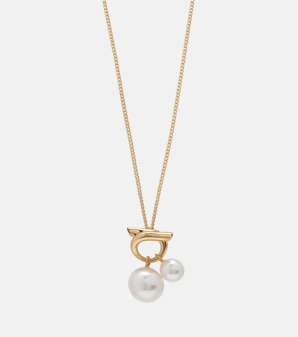 Ferragamo Faux pearl pendant necklace