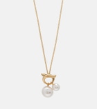 Ferragamo Faux pearl pendant necklace