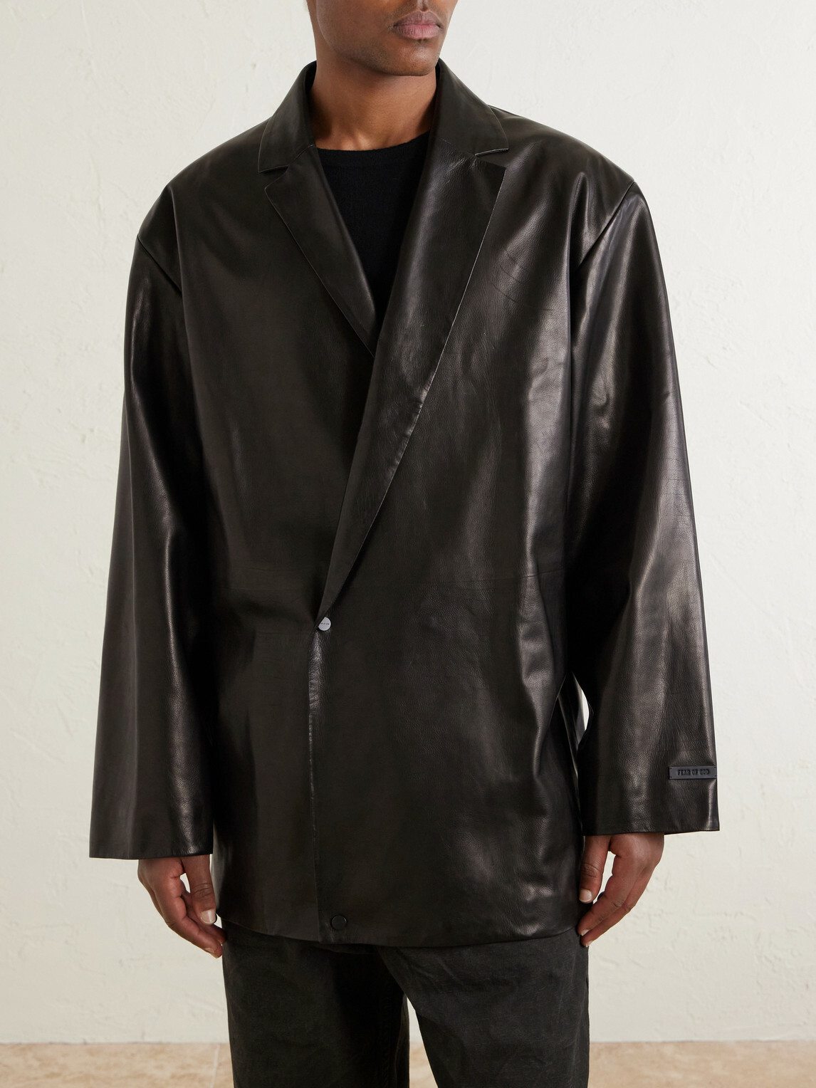 Fear of God - Double-Breasted Leather Jacket - Black