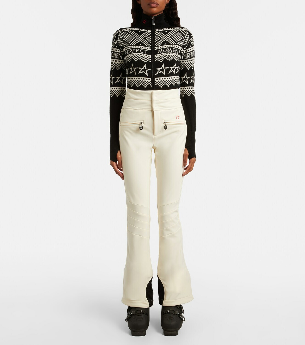 Perfect Moment Holiday Intersia wool bodysuit
