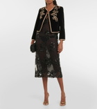 Dodo Bar Or Marcy embroidered velvet jacket