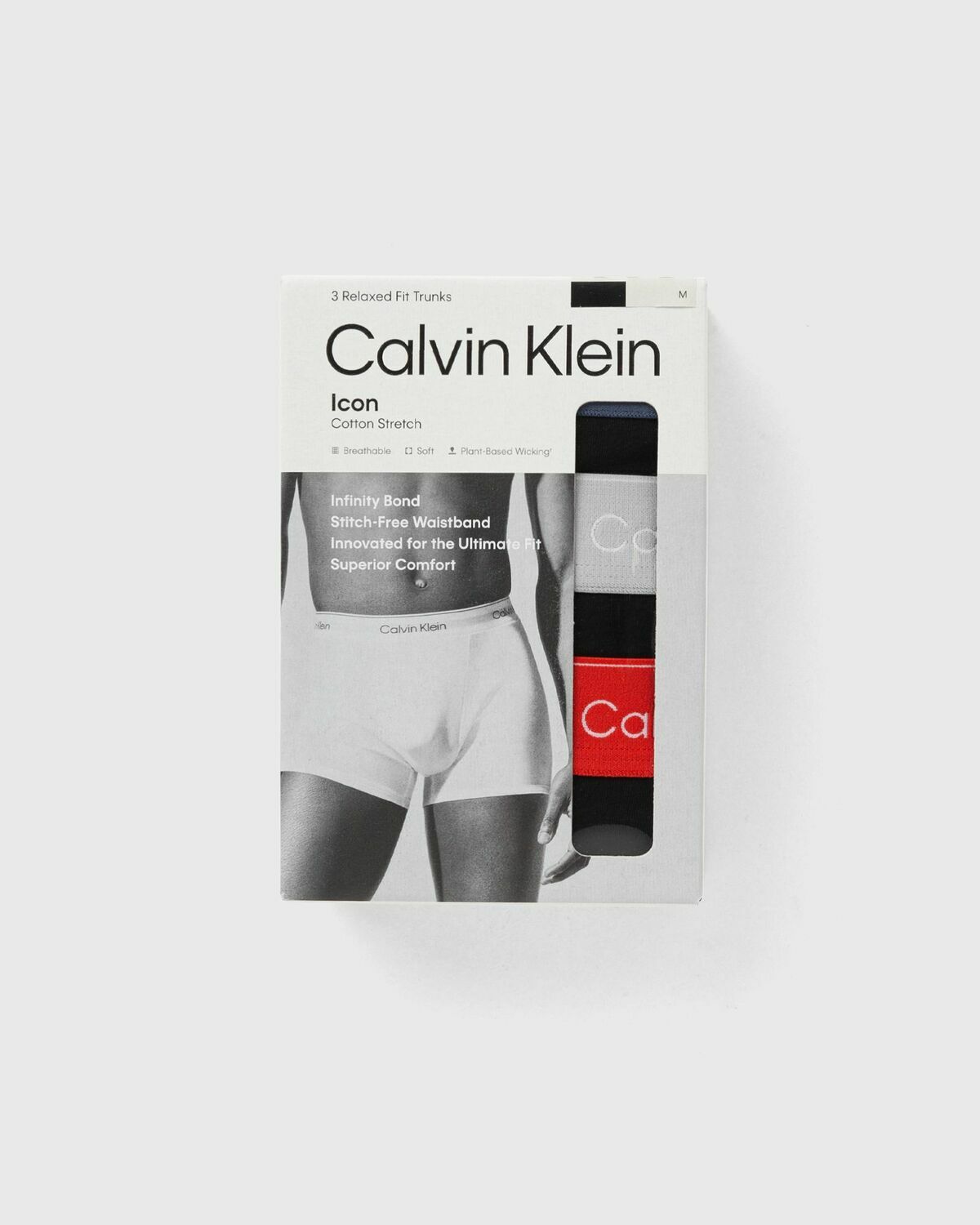 Calvin Klein Underwear TRUNK ICON COTTON STRETCH 3-PACK Black Mens Boxers & Brief