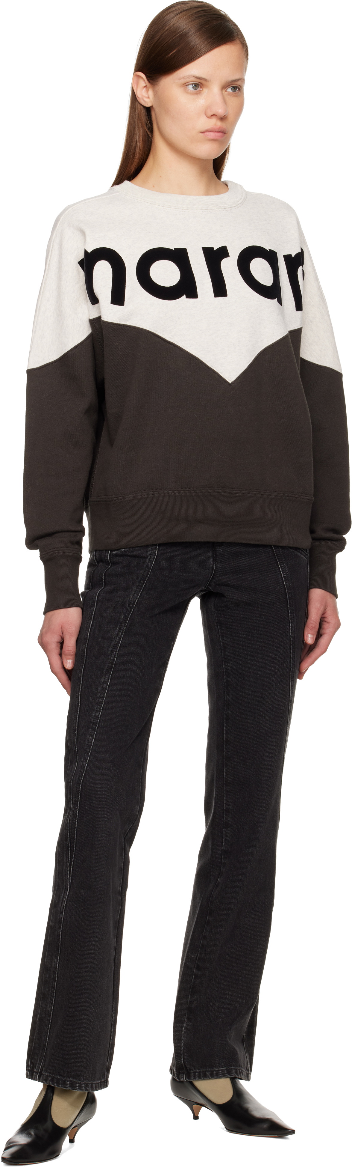 Isabel Marant Etoile Gray & Black Houston Sweatshirt
