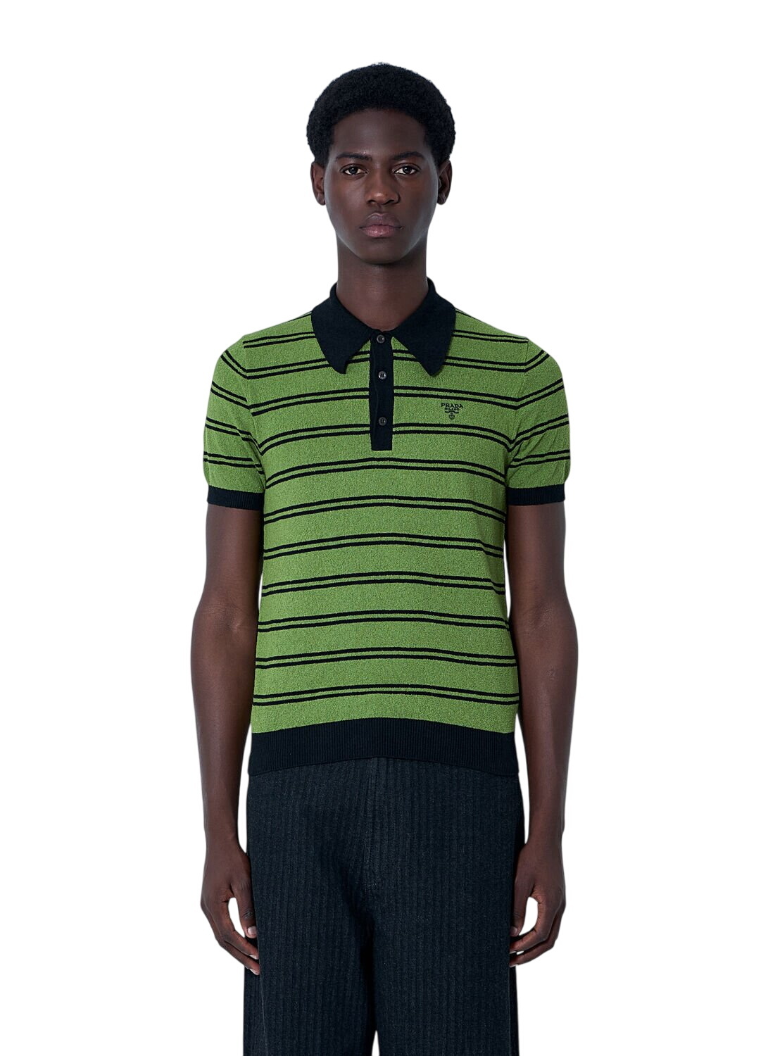 Prada Black Nylon Pocket Polo Prada