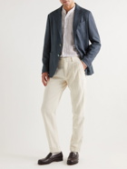 Canali - Unstructured Textured-Wool Blazer - Blue