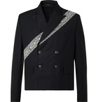 AMIRI - * Embellished Double-Breasted Woven Blazer - Black