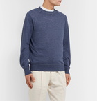 Brunello Cucinelli - Slim-Fit Linen and Cotton-Blend Sweatshirt - Blue