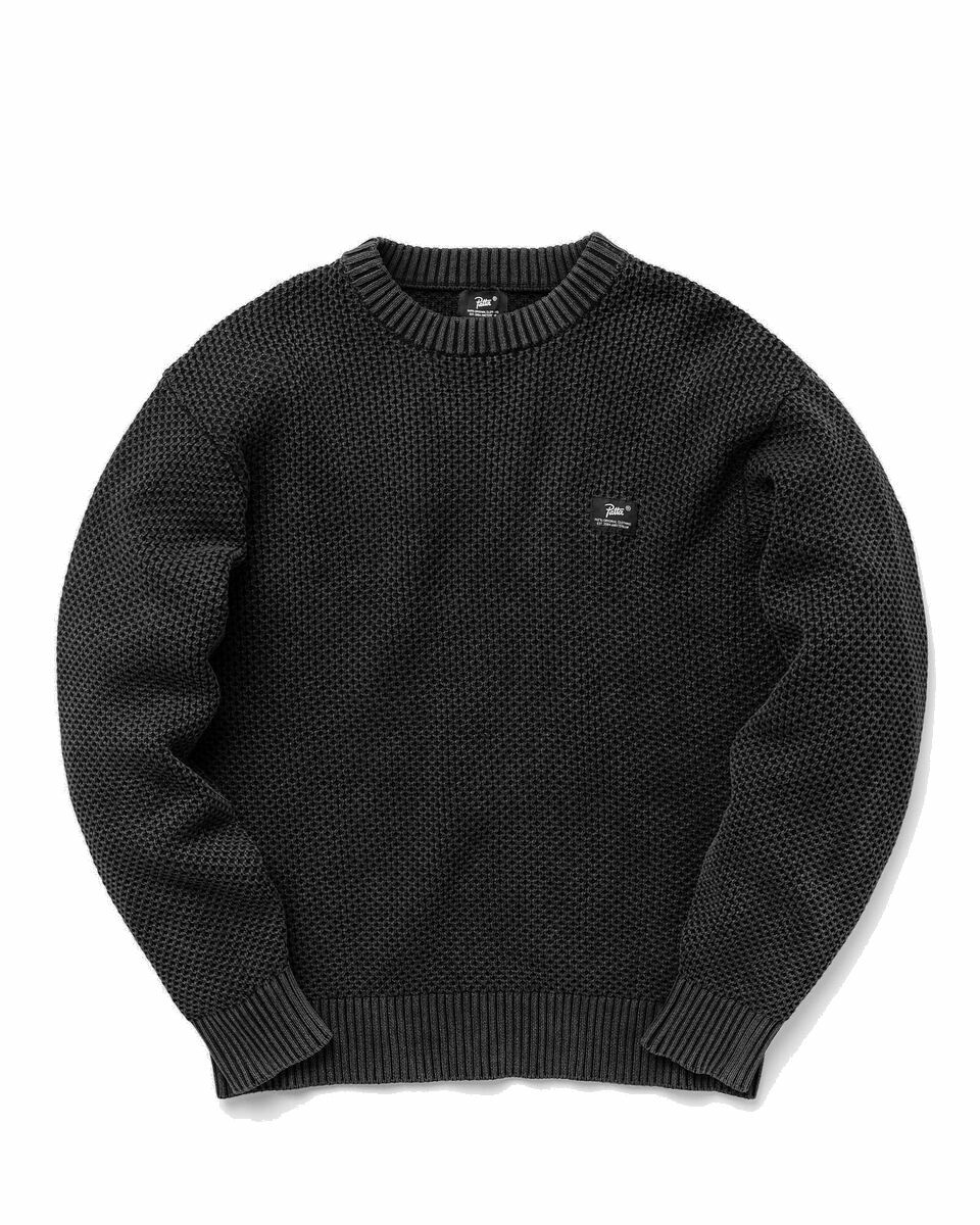 Photo: Patta Honeycomb Knitted Sweater Black - Mens - Pullovers