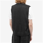 MKI Men's Mohair Blend Knit Vest in Black