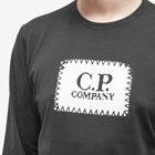 C.P. Company Men's Long Sleeve Patch Logo T-Shirt in Black