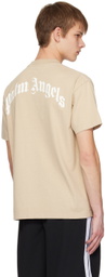 Palm Angels Beige Bear T-Shirt