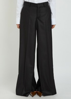 Bettter Double Leg Layered Wool-blend Trousers Black