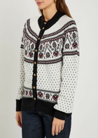 Khaite Marc Fair Isle Cashmere Cardigan Ivory