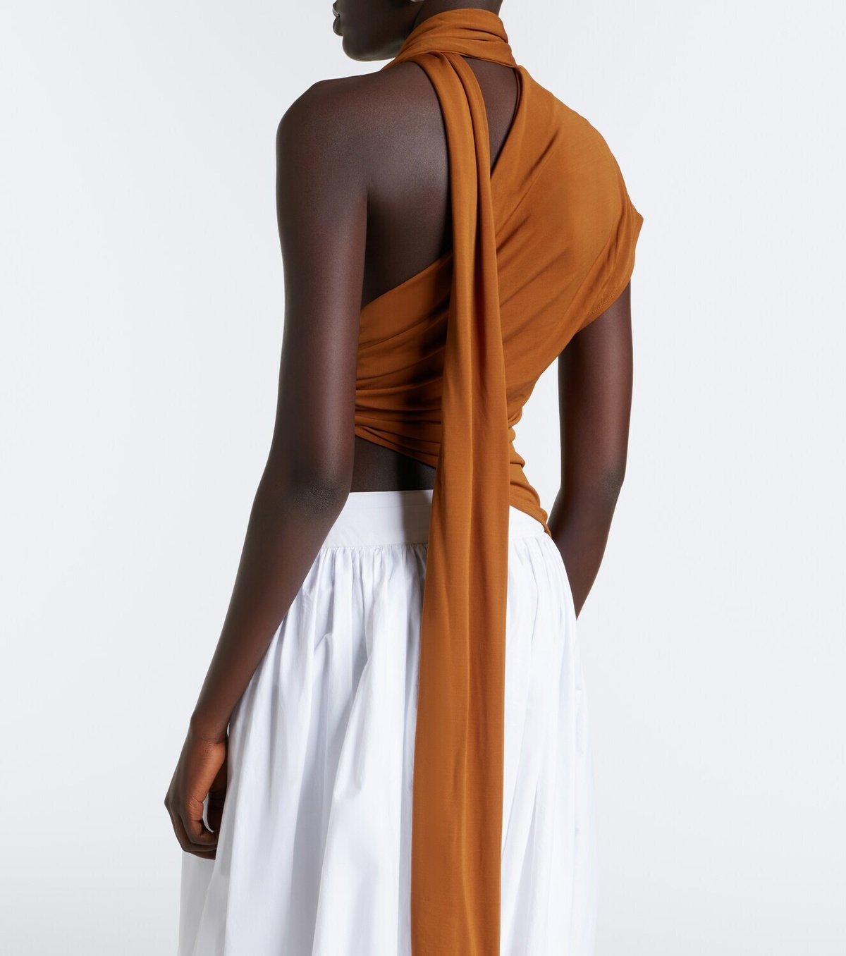 Christopher Esber Vienna draped scarf-detail jersey top