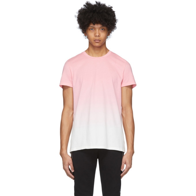 Photo: Balmain Pink and White Gradient T-Shirt