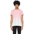 Balmain Pink and White Gradient T-Shirt