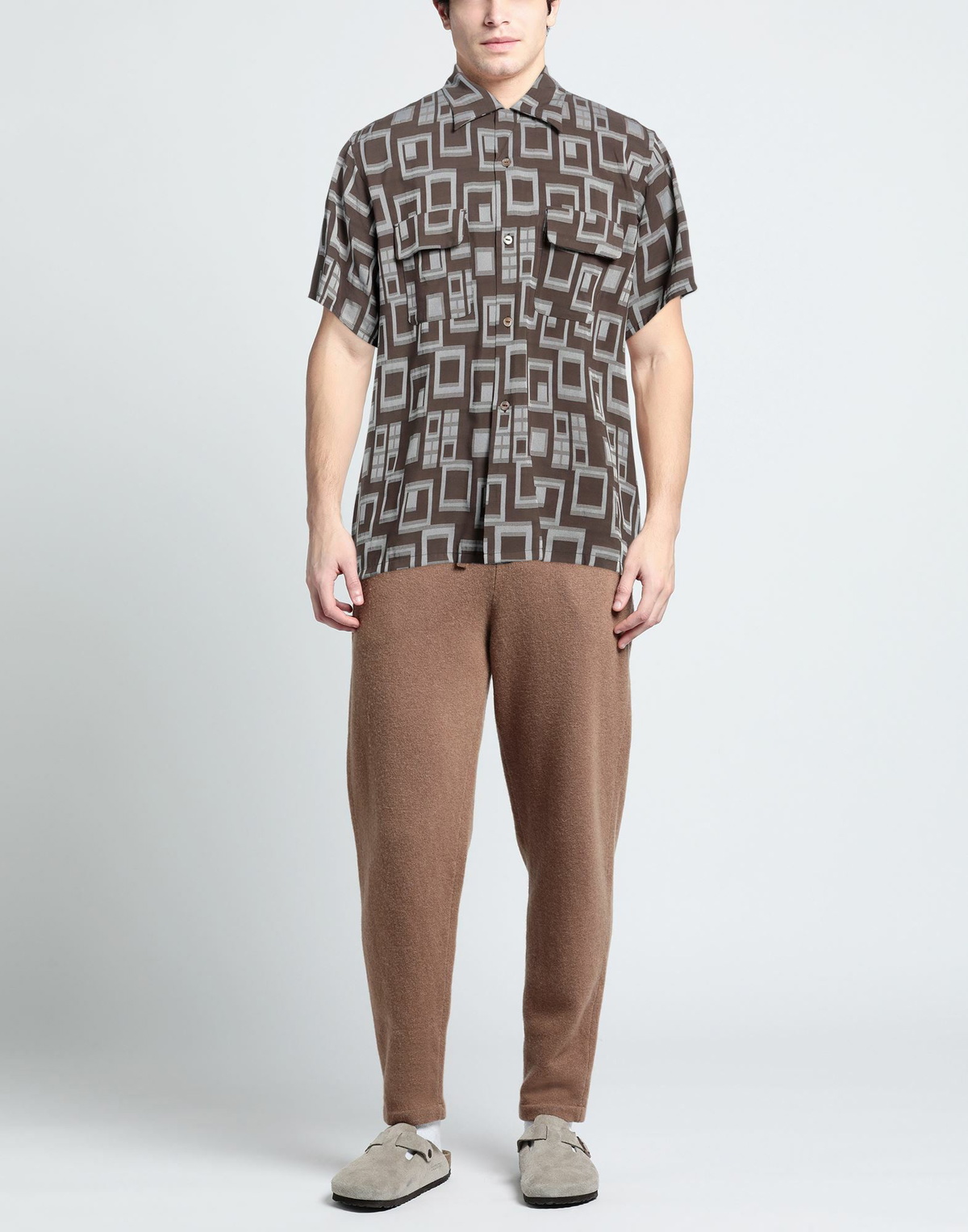 Needles Mens Shirt in Brown