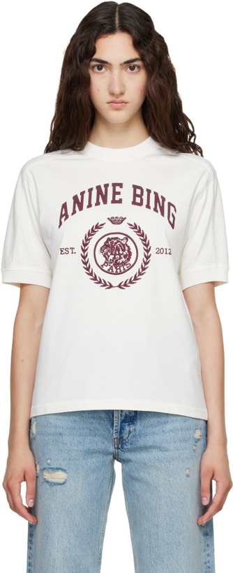 Photo: ANINE BING White Jaylin Collegiate T-shrit