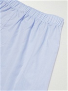 Hanro - Mercerised Cotton Boxer Shorts - Blue